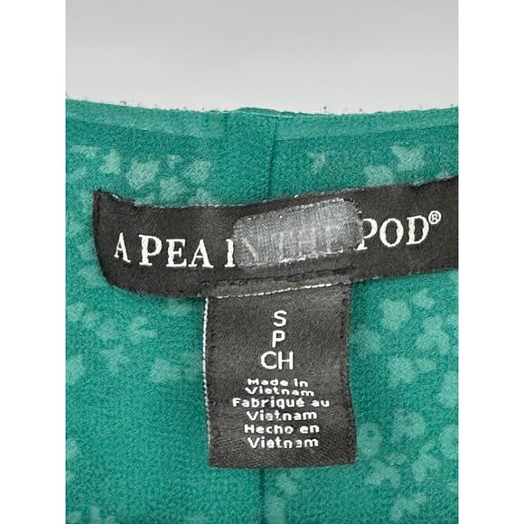 A Pea in the Pod Green Floral Maternity Top Long Bell Sleeve Comfort Floral S - Picture 4 of 8